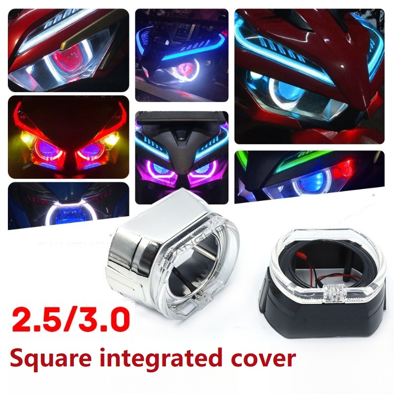 Laser Focus Lens - 2 Buah Lampu Depan Penutup Proyektor