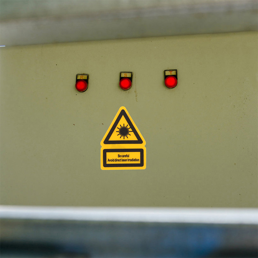 Industrial Laser - 2 Buah Label Peringatan Laser Stiker