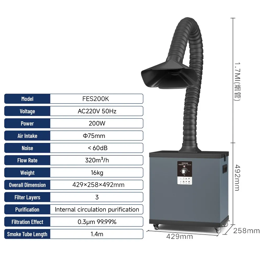 Industrial Laser Welding - KNOKOO saringan Laser asap dan debu,