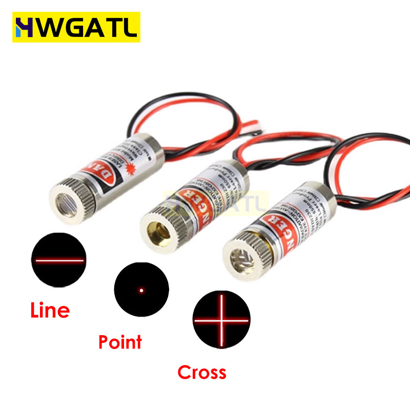 Industrial Laser Head - 650nm 5MW Titik Merah/Garis/Modul Laser Silang