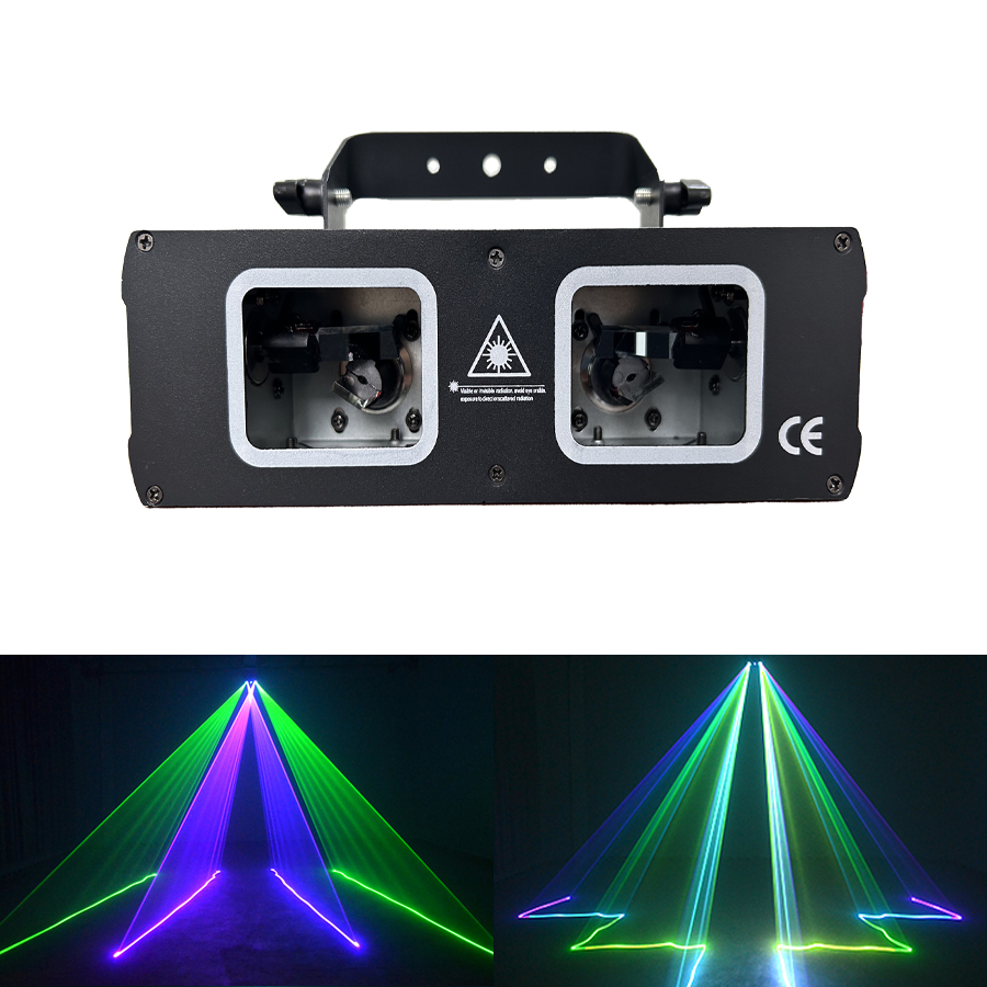 Laser Focus Lens - Lampu Laser Disko Lensa Ganda RGB
