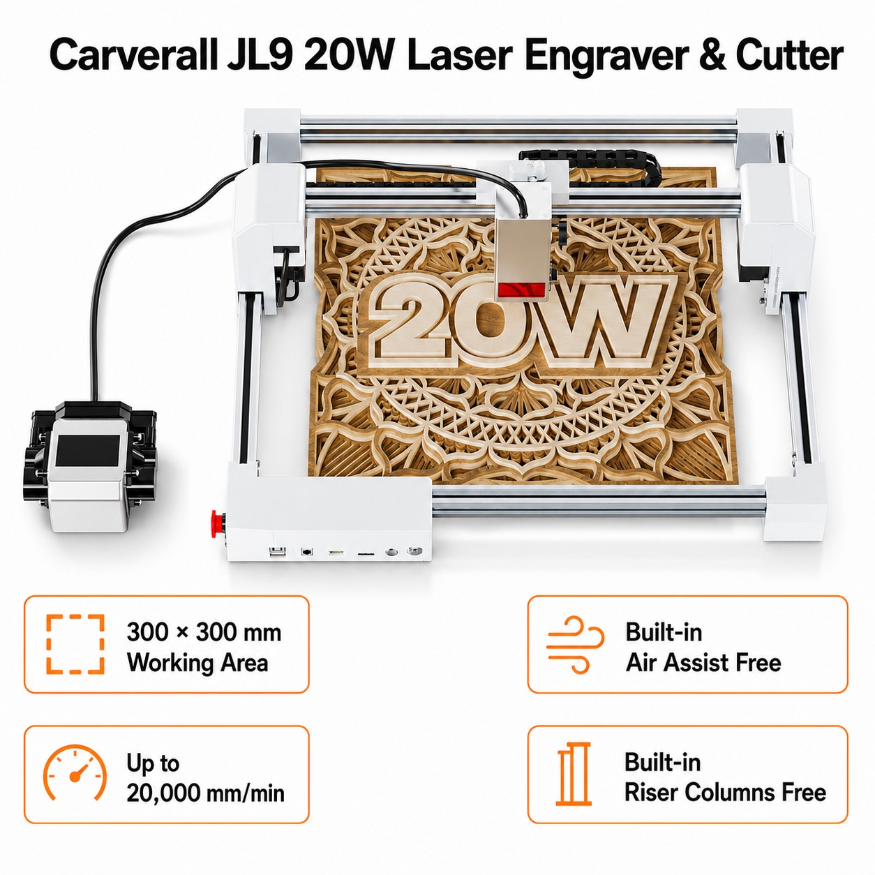 Industrial Laser Cutting Machines - Carverall JL9 20W Mesin Pengukir dan