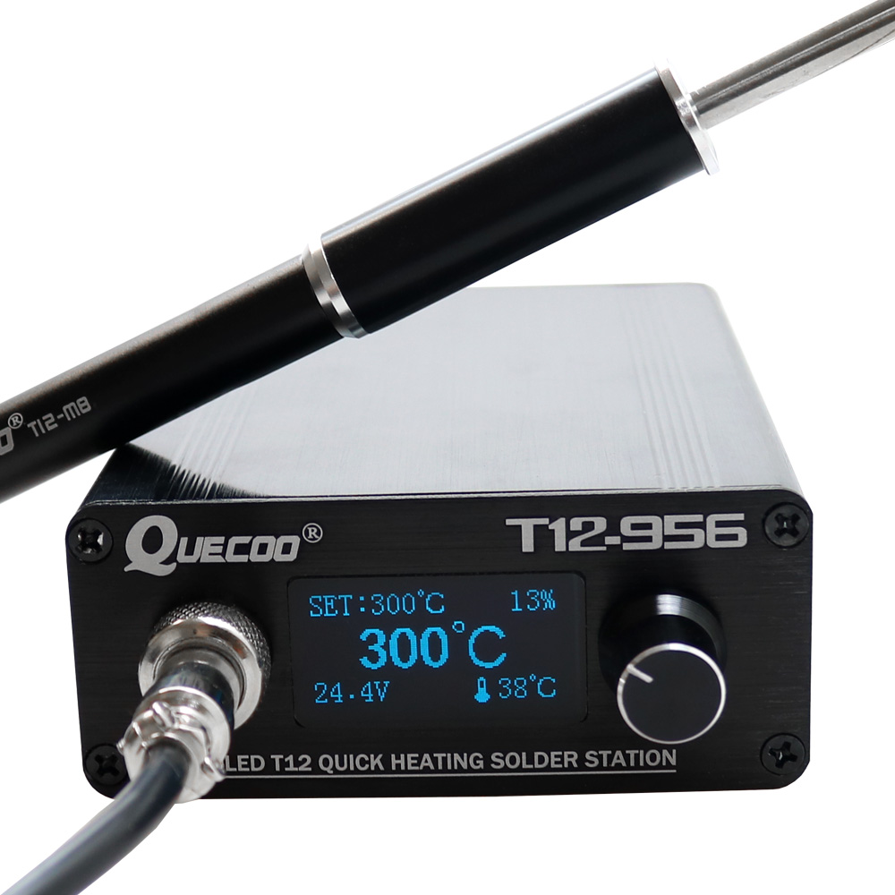 Industrial Laser Soldering Iron - QUECOO T12-956 Solder Digital Station Solder