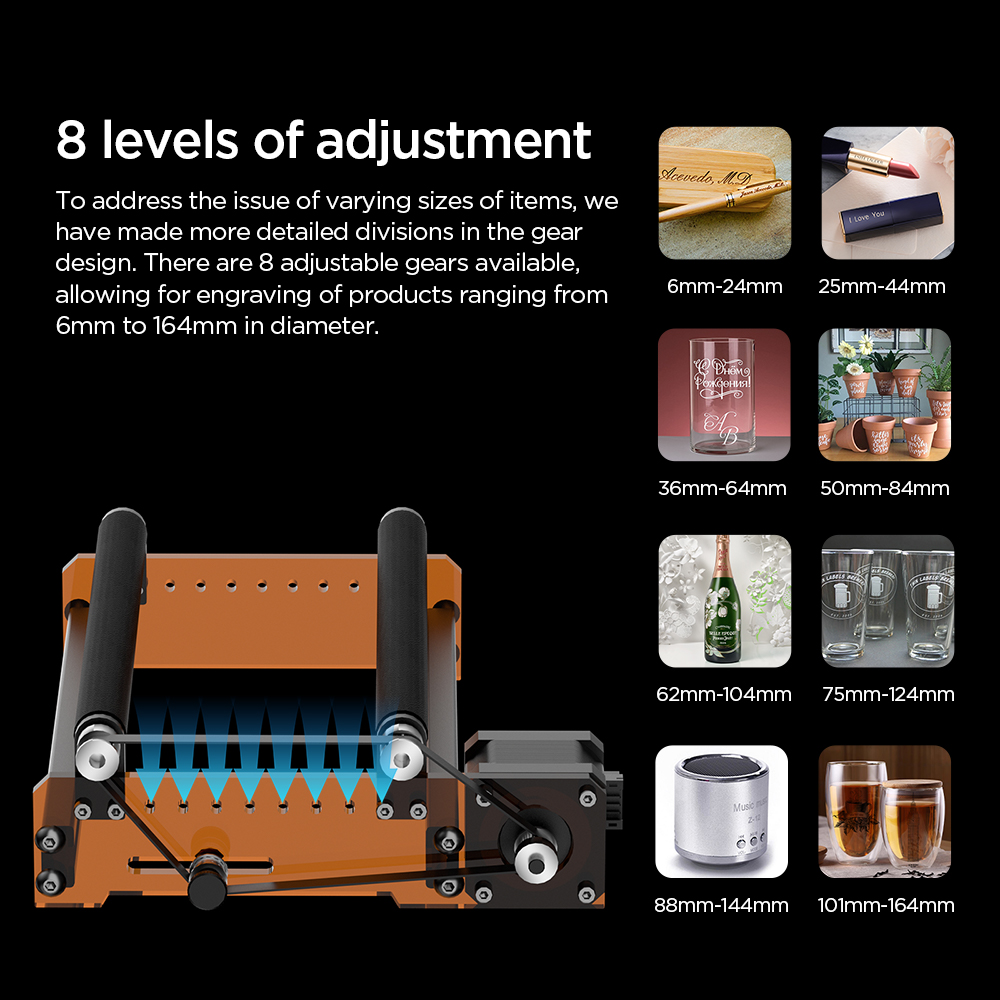 Rol Putar Laser ACMER M3 360 ° - Laser Engraving Software ulasan dan harga
